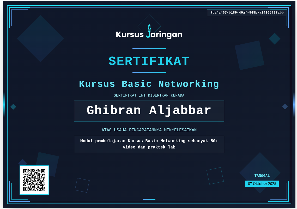 Sertifikat Kursus Jaringan